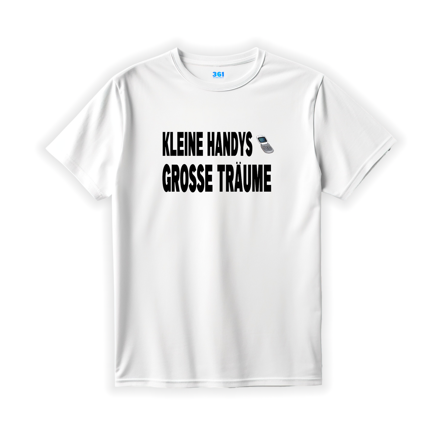 KLEINE HANDYS GROSSE TRÄUME – Heavy Cotton T-Shirt (Weiß)
